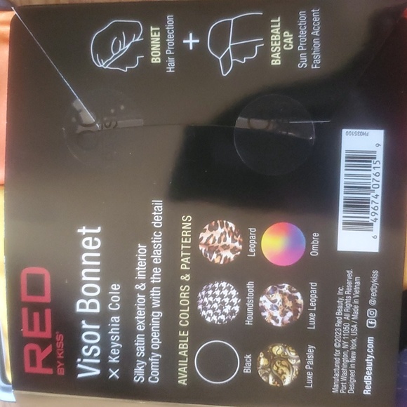 Red visor bonnet X Keyshia Cole final price - Picture 6 of 6